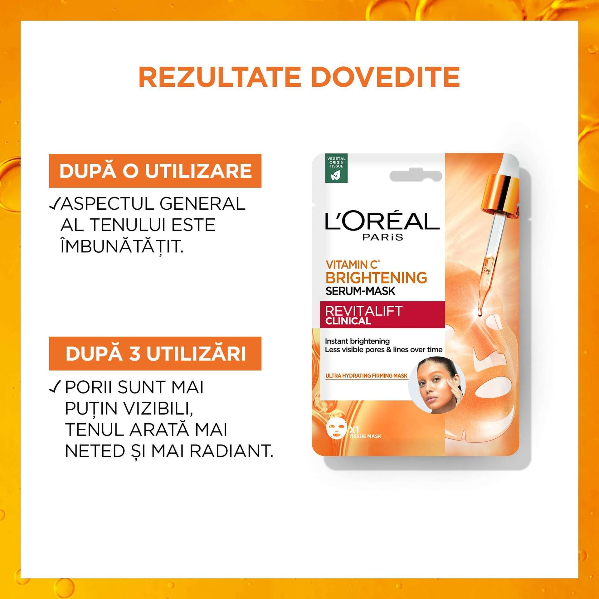 Masca Servetel cu serum Revitalift Clinical rezultate dovedite